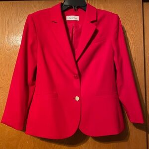 Calvin Klein Red Blazer — Classic & Powerful